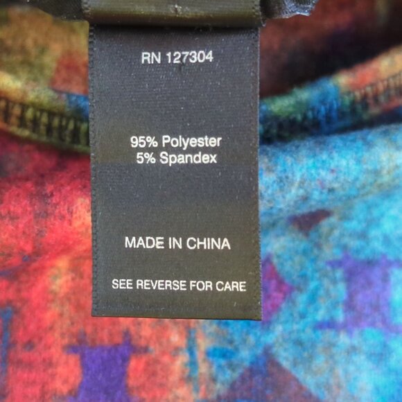 Ali Miles Multicolor Tunic Women’s size L Brushed Abstract Art Print Long Sleeve - Picture 5 of 11